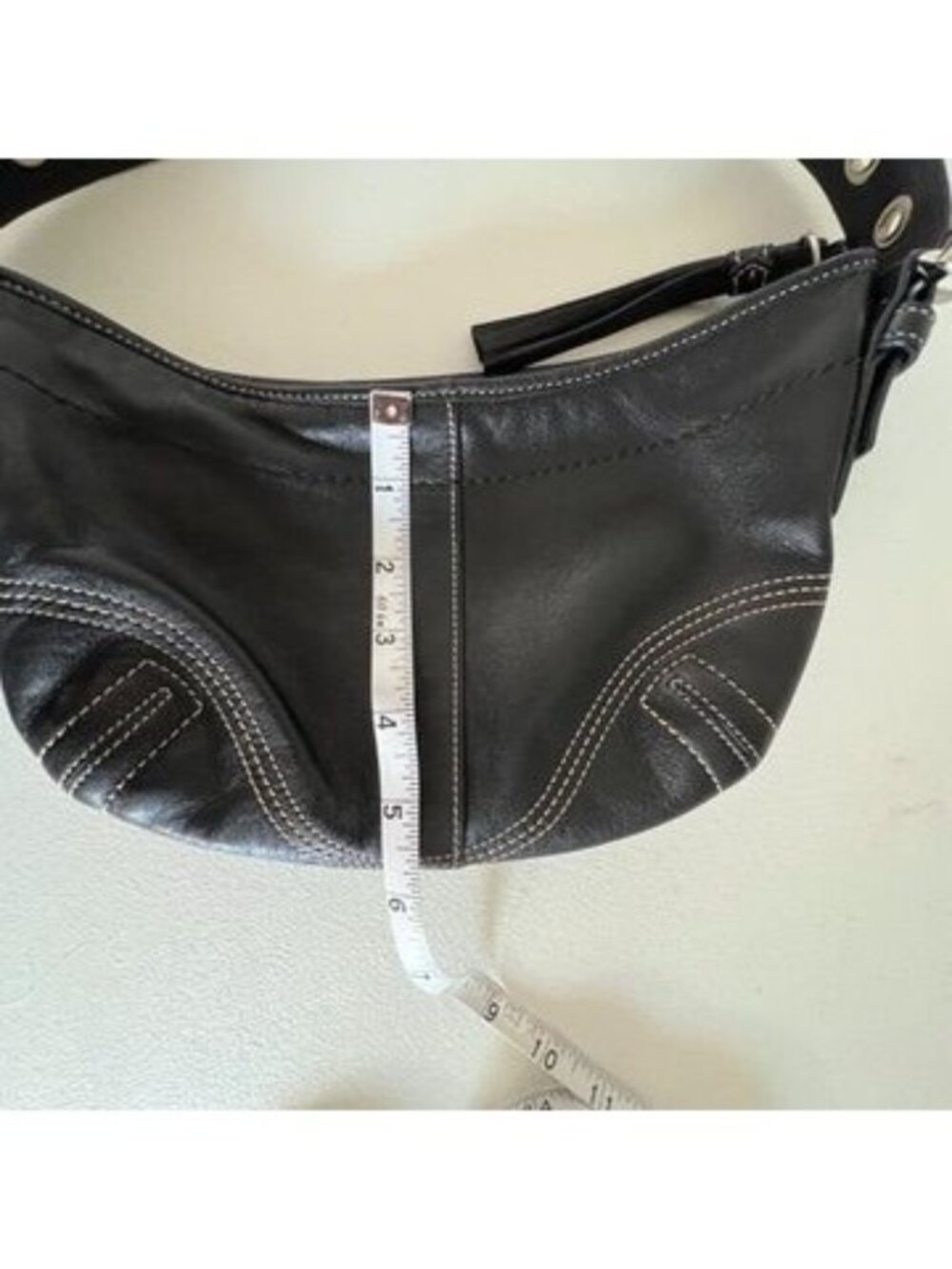 VTG Coach Soho Mini Hobo Black Leather Shoulder Bag Purse Authentic 1310 EUC - Picture 9 of 12